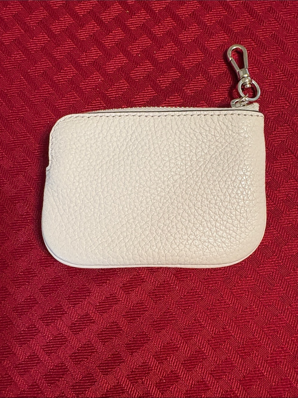 kate spade pebble leather coin pouch in ivory with gold logo - Picture 3 of 5